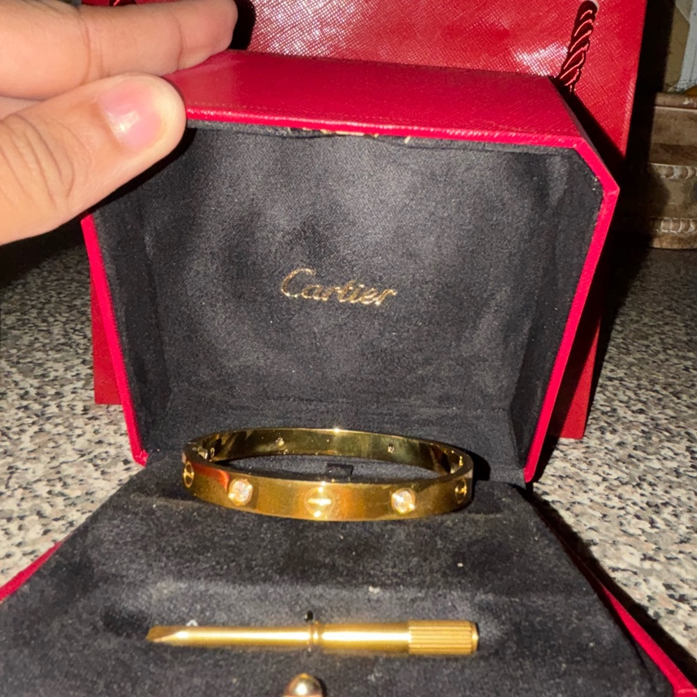Cartier Yellow Gold Bangle with Tool